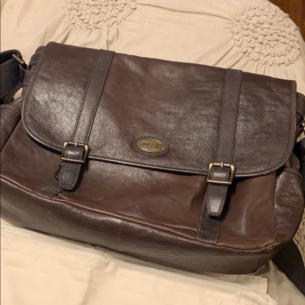 Genuine Leather Fossil Messenger Bag